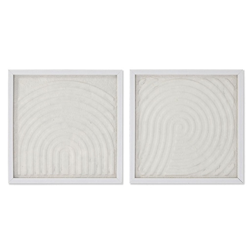 Cuadro Home ESPRIT Blanco Natural Moderno Escandinavo 35 x 2 x 35 cm