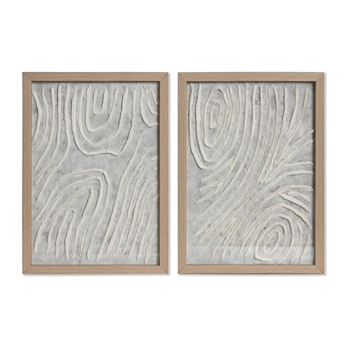Cuadro Home ESPRIT Blanco Natural Escandinavo 25 x 2 x 35 cm