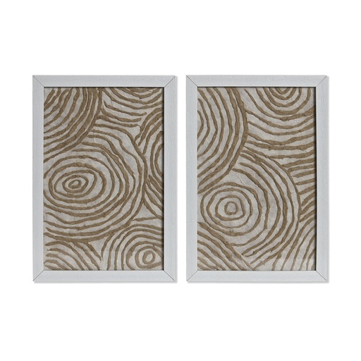 Cuadro Home ESPRIT Blanco Natural Moderno 20 x 2 x 30 cm