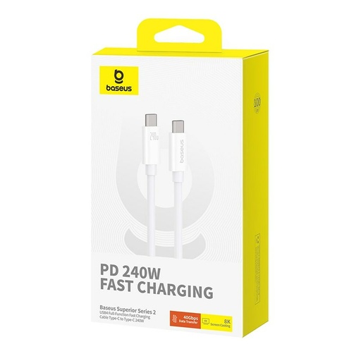 USB-C to USB-C Cable Baseus P10365200211-02 White 1 m
