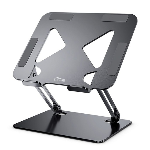 Soporte para Portátil Plegable y Regulable Media Tech MT2661 Silicona Aluminio Acero al carbono