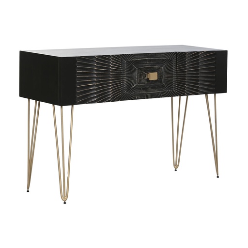 Console Home ESPRIT Black Golden 120 x 38 x 76 cm