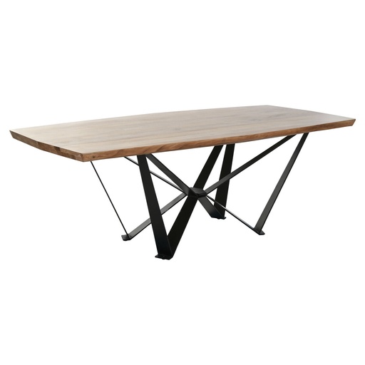 Mesa de Comedor Home ESPRIT Metal Madera de acacia 220 x 100 x 76 cm