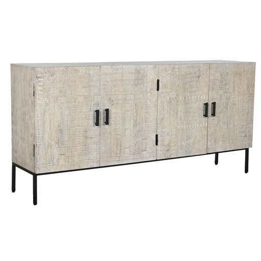 Sideboard Home ESPRIT White Metal Mango wood 180 x 40 x 85 cm