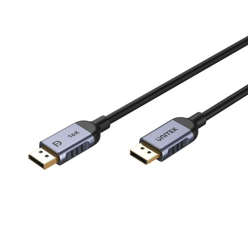 Cable DisplayPort Unitek C1628GY01-1M Negro Gris 1 m
