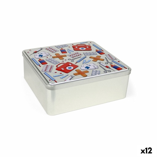 Multi-use Box Confortime Nurse Metal 23,7 x 22,2 x 8,9 cm (12 Units)
