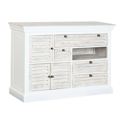 Cajonera Home ESPRIT Blanco Desgastado 115 x 40 x 80 cm