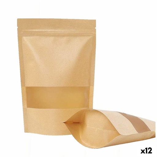 Bolsa Reutilizable para Alimentos Algon Kraft 17 x 24 x 4 cm 15 Piezas (12 Unidades)