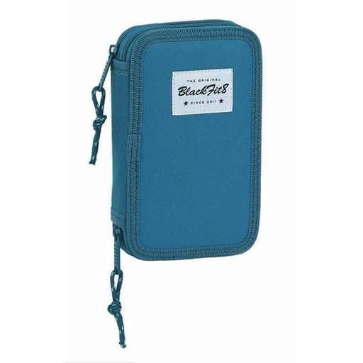 Plumier Doble BlackFit8 M854 Azul 12.5 x 19.5 x 4 cm (28 piezas)