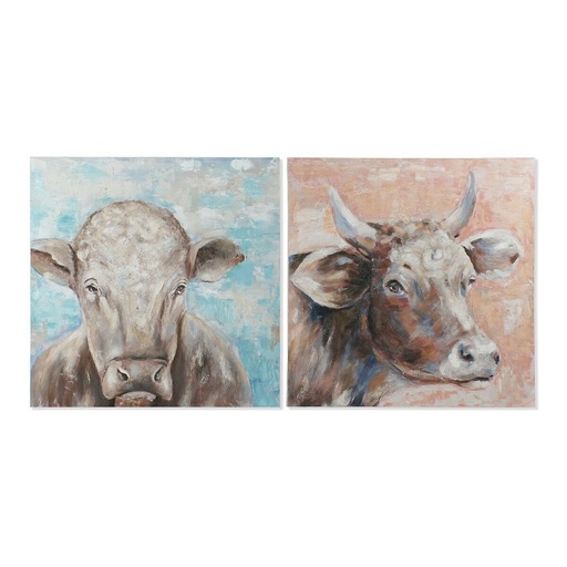 Lienzo DKD Home Decor Caw Pino Lienzo 100 x 3,5 x 100 cm
