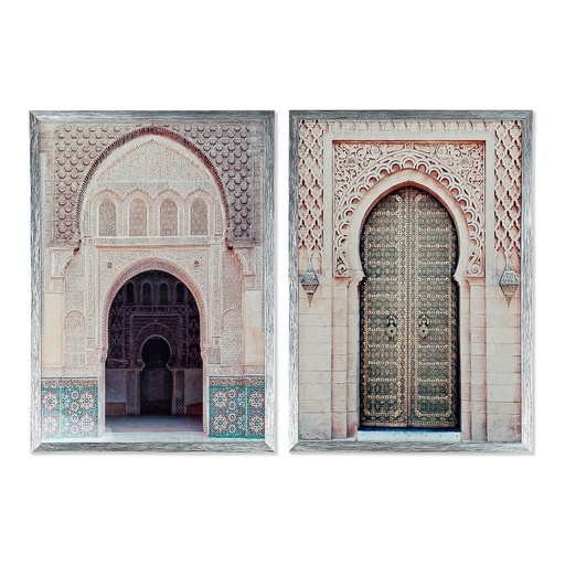 Cuadro DKD Home Decor Puerta (2 pcs) (50 x 3 x 70 cm)