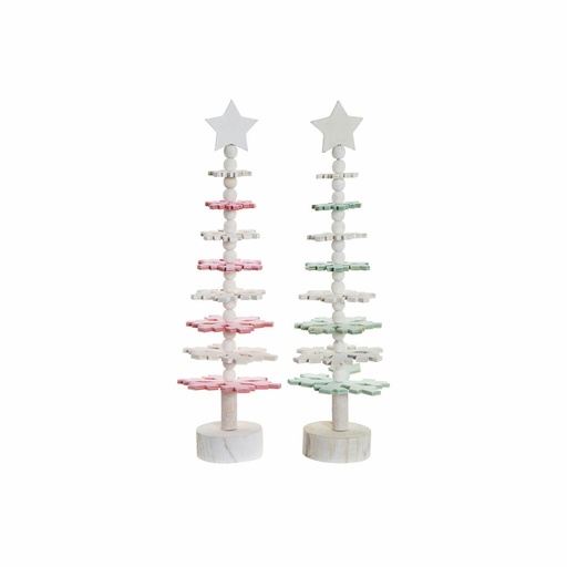 Christmas Tree DKD Home Decor MDF Wood (2 pcs) (11 x 11 x 41 cm)