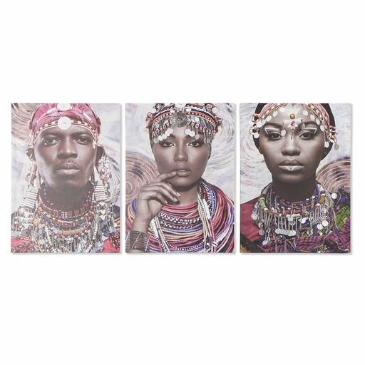 Cuadro DKD Home Decor Colonial Africana (50 x 1,8 x 70 cm)