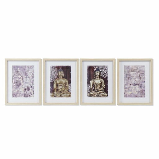 Cuadro DKD Home Decor Buda Oriental (35 x 2 x 45 cm) (4 Unidades)
