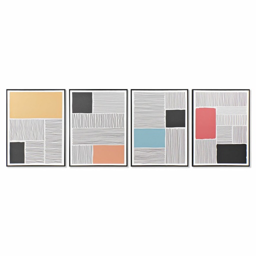 Lienzo DKD Home Decor Poliestireno Lienzo 60 x 3 x 80 cm (4 Piezas)
