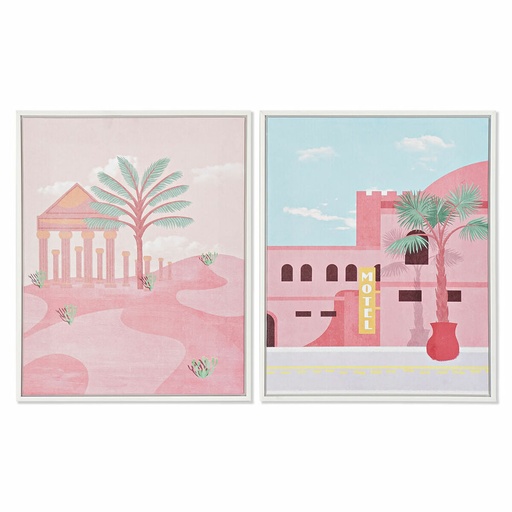 Cuadro DKD Home Decor S3018022 Paisaje Árabe (40 x 2,5 x 50 cm) (2 Unidades)