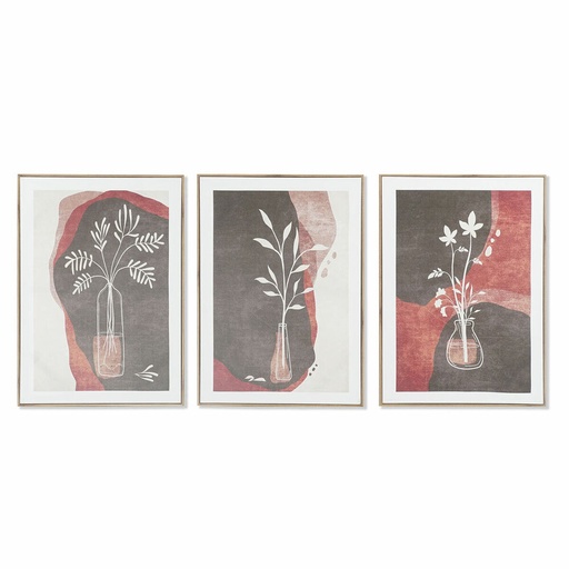 Cuadro DKD Home Decor Flores (50 x 3 x 70 cm)