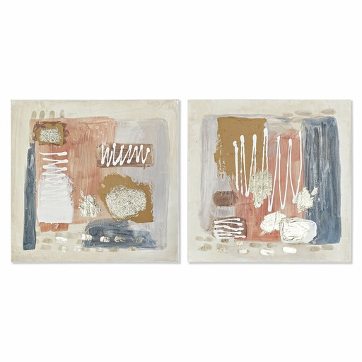 Cuadro DKD Home Decor Abstracto Colonial (60 x 2,8 x 60 cm) (2 Unidades)