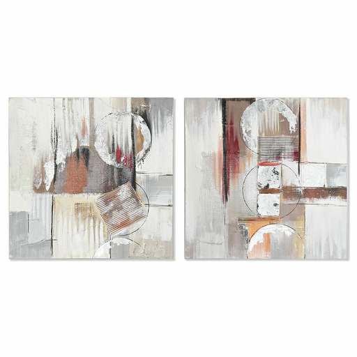 Cuadro DKD Home Decor Abstracto (60 x 2,8 x 60 cm) (2 Unidades)