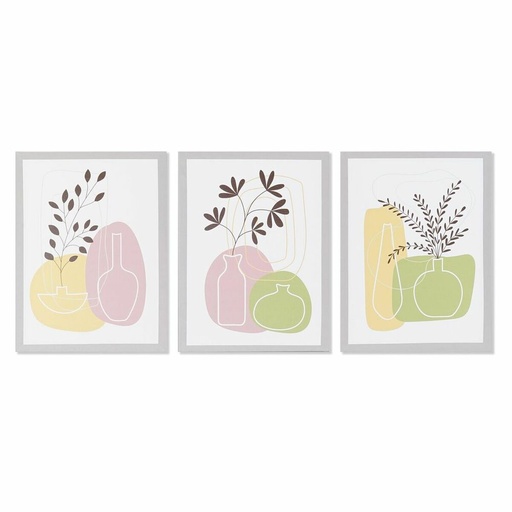 Cuadro DKD Home Decor Jarrón (30 x 1,8 x 40 cm)