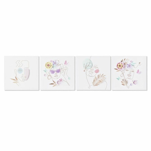 Cuadro DKD Home Decor Abstracto Moderno (40 x 1,8 x 40 cm) (4 Unidades)
