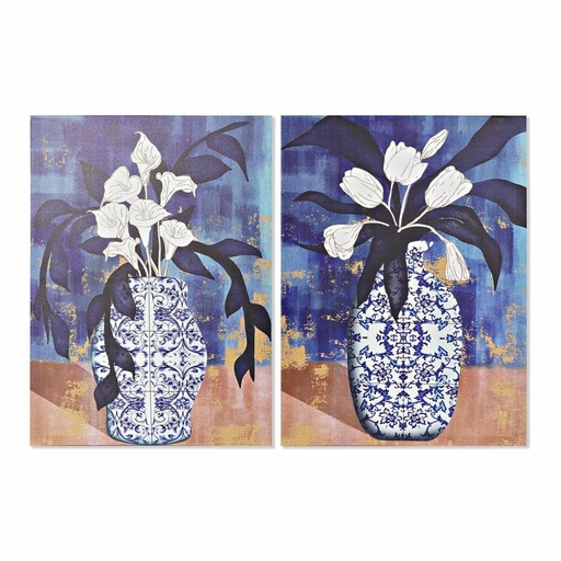 Cuadro DKD Home Decor Jarrón Oriental (50 x 1,8 x 70 cm) (2 Unidades)