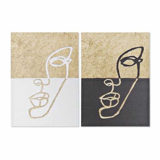 Cuadro DKD Home Decor Cara Moderno (50 x 1,8 x 70 cm) (2 Unidades)