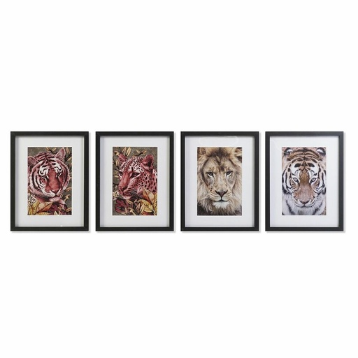 Cuadro DKD Home Decor Colonial Selva (35 x 2,5 x 45 cm) (35 x 2 x 45 cm) (4 Unidades)