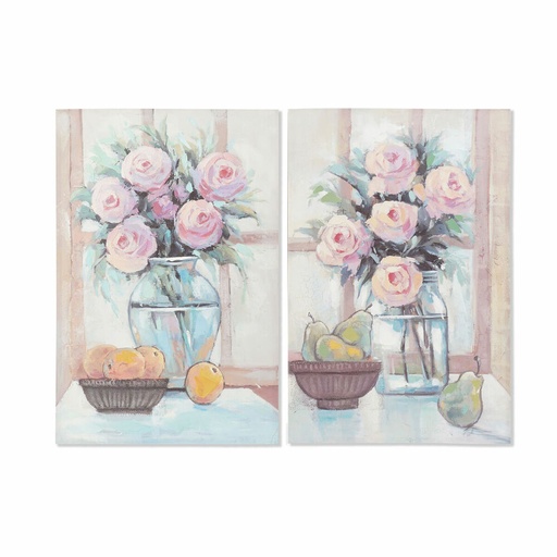Cuadro DKD Home Decor Florero (60 x 2,5 x 90 cm) (2 Unidades)