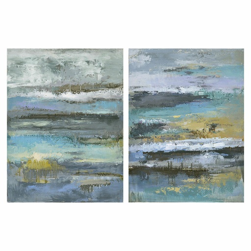 Cuadro DKD Home Decor Abstracto Moderno (60 x 2,5 x 80 cm) (2 Unidades)