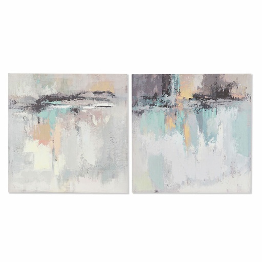 Cuadro DKD Home Decor Abstracto Moderno (60 x 2,5 x 60 cm) (2 Unidades)