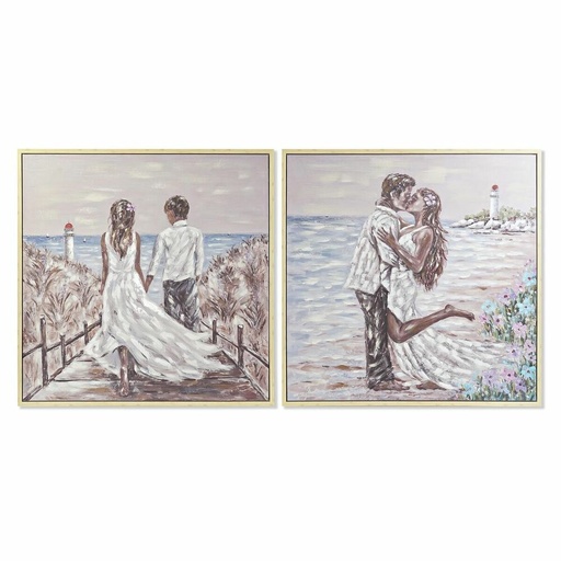 Canvas DKD Home Decor polystyrene Canvas 100 x 4 x 100 cm