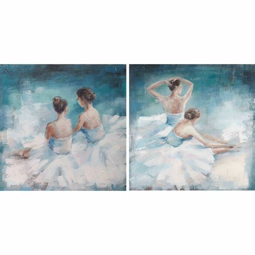 Lienzo DKD Home Decor Pino Lienzo 100 x 3,5 x 100 cm