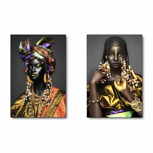 Cuadro DKD Home Decor Colonial Africana (50 x 2 x 70 cm) (2 Unidades)