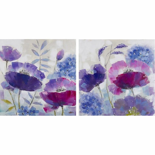 Lienzo DKD Home Decor Pino Lienzo 80 x 3,5 x 80 cm