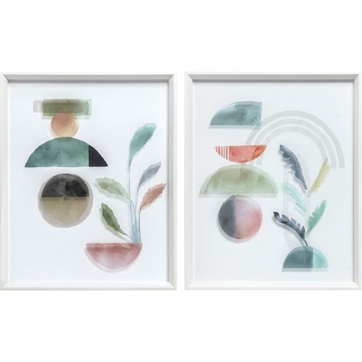 Cuadro DKD Home Decor Abstracto Moderno (40 x 3,8 x 50 cm) (2 Unidades)