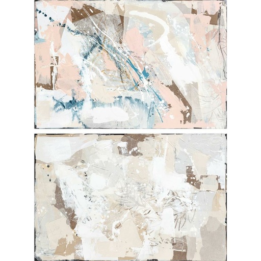 Lienzo DKD Home Decor Abstracto Urbano 100 x 4 x 150 cm 150 x 3,8 x 100 cm (2 Unidades)