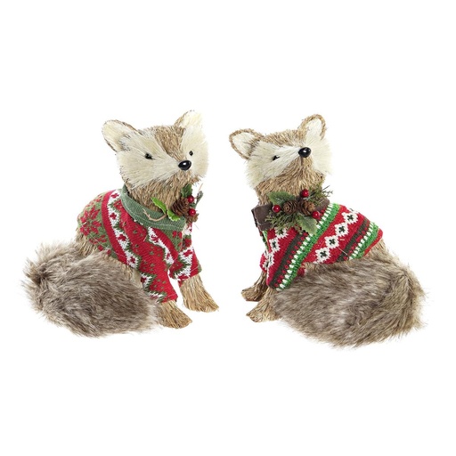 Adorno Navideño DKD Home Decor Poliéster (16 x 18 x 21 cm) (2 Unidades)