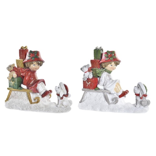 Adorno Navideño DKD Home Decor Resina (14,5 x 7 x 12,5 cm) (2 Unidades)