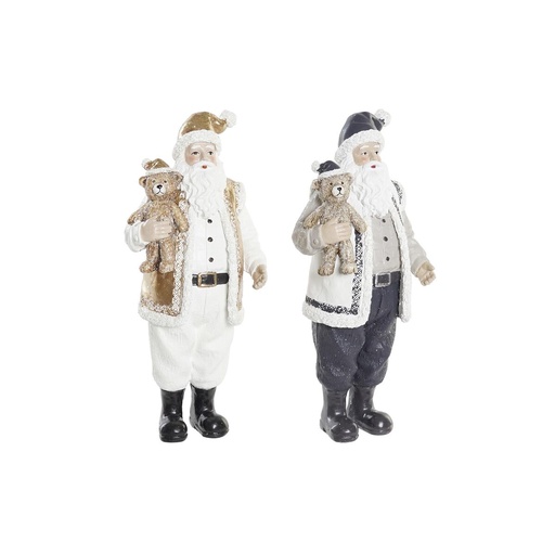 Adorno Navideño DKD Home Decor Resina Papá Noel (12 x 9 x 27 cm) (2 Unidades)