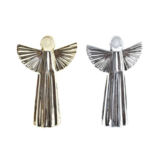Adorno Navideño DKD Home Decor Porcelana Ángel (13 x 5 x 17 cm) (2 Unidades)