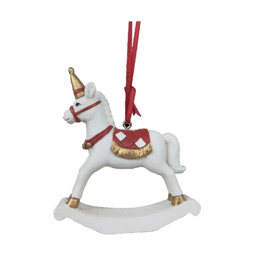Adorno Navideño DKD Home Decor Caballo Resina (14 x 3,5 x 14 cm) (2 Unidades)