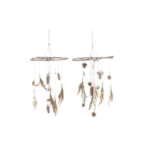 Adorno Navideño DKD Home Decor Madera (2 Unidades) (41 x 41 x 40 cm)