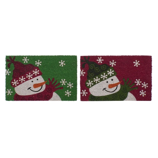 Doormat DKD Home Decor Christmas PVC Coconut Fibre (60 x 40 x 1,5 cm) (2 Units)