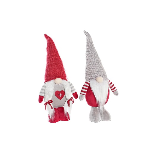 Figura Decorativa DKD Home Decor Navidad Gnomo Poliéster (20 x 9 x 50 cm) (2 Unidades)