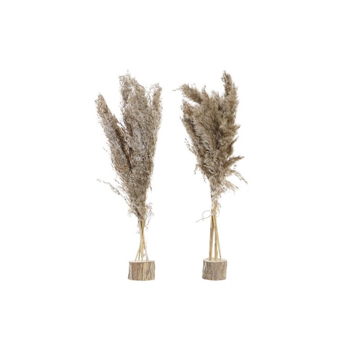 Planta Decorativa DKD Home Decor Plumas PVC Fibra (35 x 25 x 55 cm) (2 Unidades)