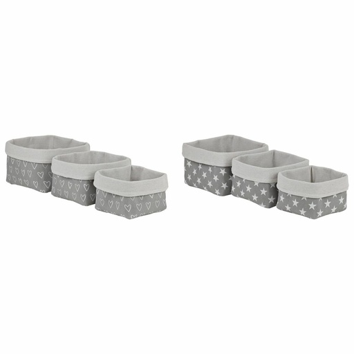 Basket set DKD Home Decor 23 x 23 x 16 cm