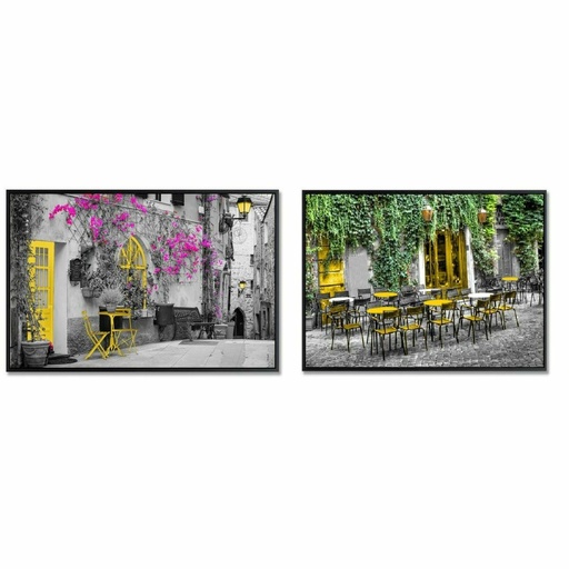 Lienzo DKD Home Decor Calle (2 Unidades) (73 x 3,5 x 53 cm)