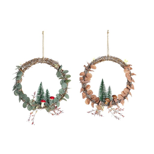 Adorno Navideño DKD Home Decor Luz LED Árbol (2 Unidades) (30 x 2 x 30 cm)