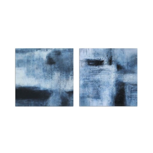 Cuadro DKD Home Decor Abstracto Moderno (80 x 2,8 x 80 cm) (2 Unidades)